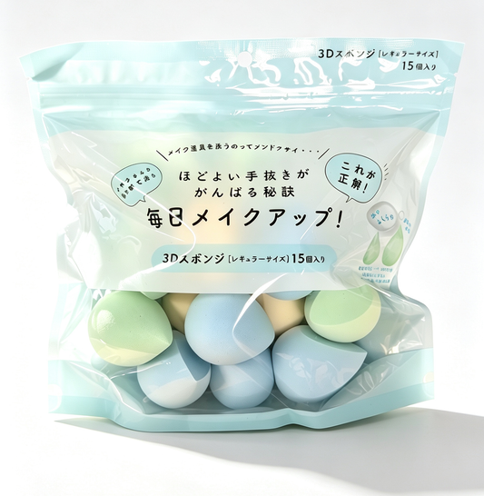 Japanese Premium Beauty Sponges –15pc Pack