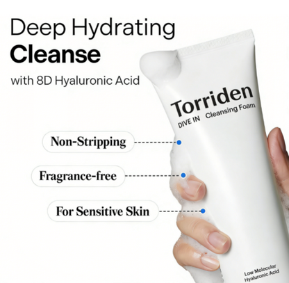 Torriden Dive In Low Molecular Hyaluronic Acid Cleansing Foam 150mL/ Set of 2